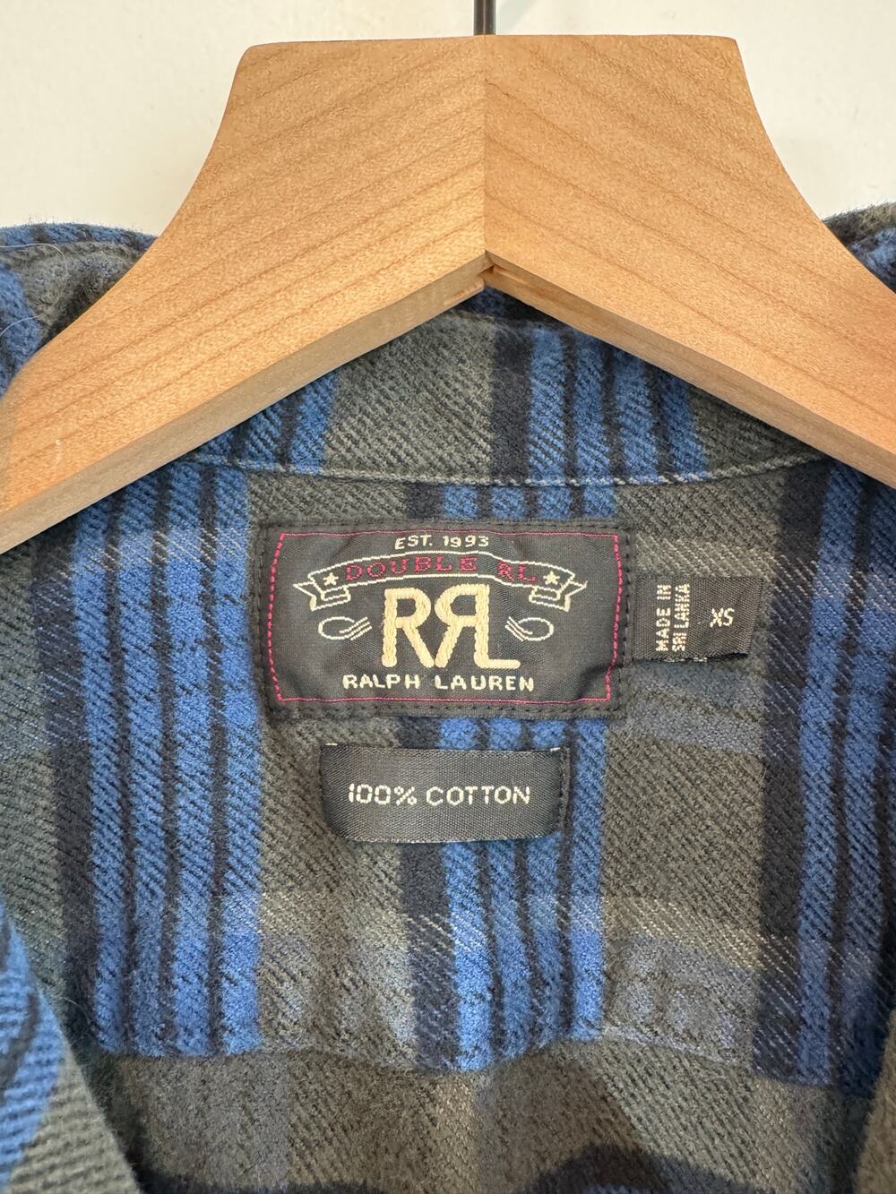 Vintage 90s RRL Double RL Ralph Lauren Plaid Flannel Shirt XS